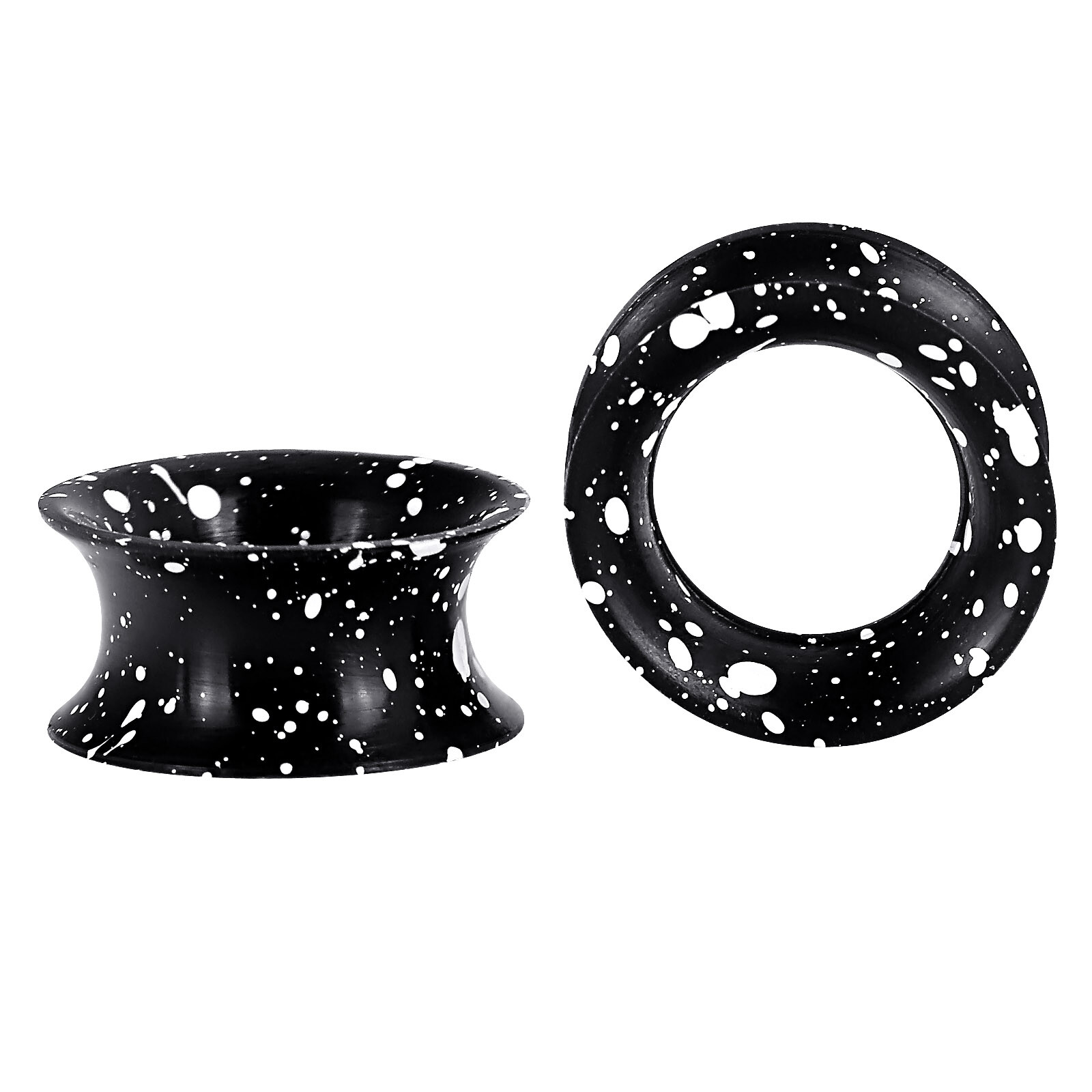 2Pcs Ultra Thin Ear Tunnel Plugs Hollow Silicone Ear Gauge Expander Soft Earlets