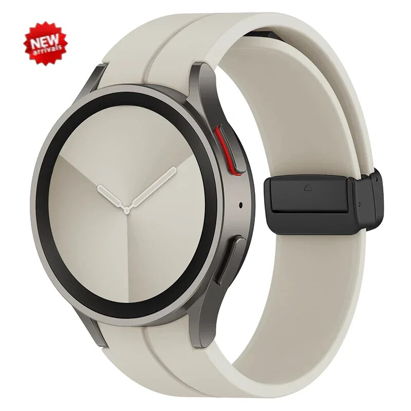 Magnetic Silicone Band Strap For Samsung Galaxy Watch 5 Pro 45mm 4 40 42 46 44mm
