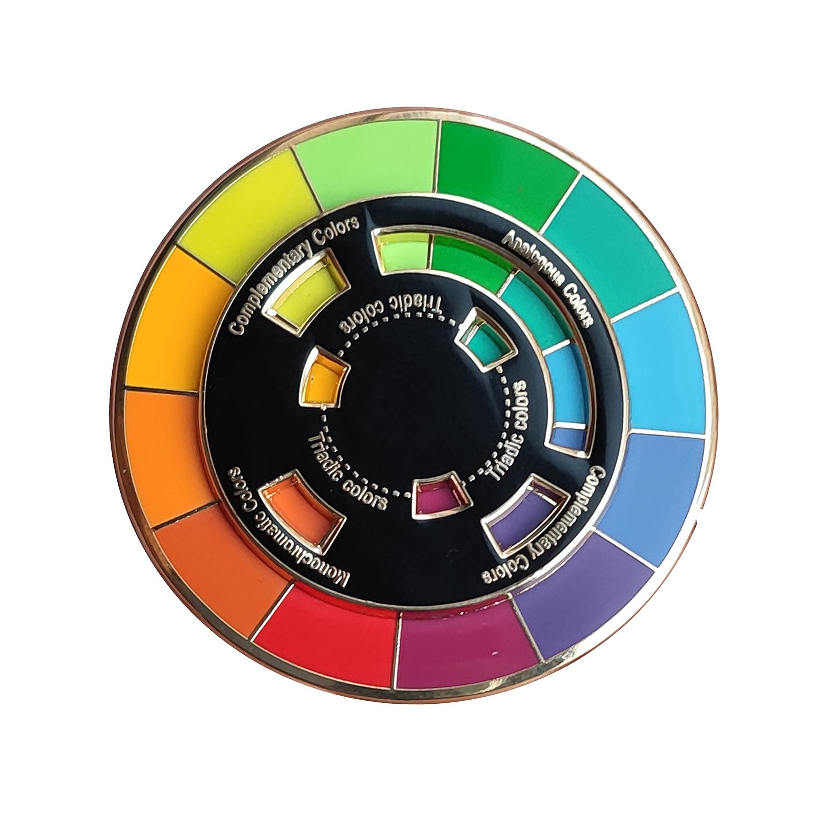 Creative Color Wheel Enamel Pin, the Spinning Wheel Moves Nicelyï¼ŒColor Whee…