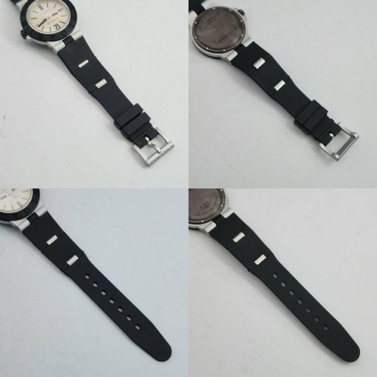 [B1Y] BVLGARI AL38A Automatic Aluminum Watch Diagono Date White [w5x]