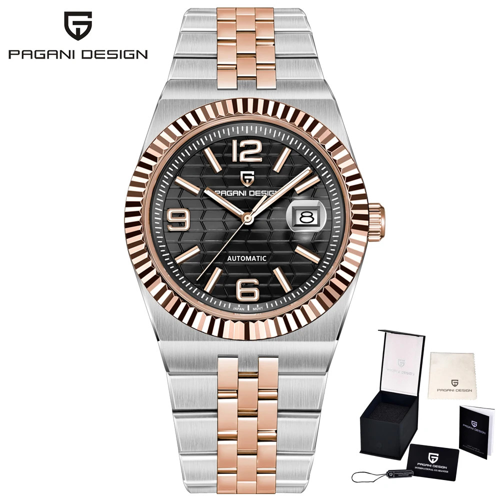 PAGANI DESIGN PD-YS027 Mens Mechanical Automatic Watch Waterproof Honeycomb Dial
