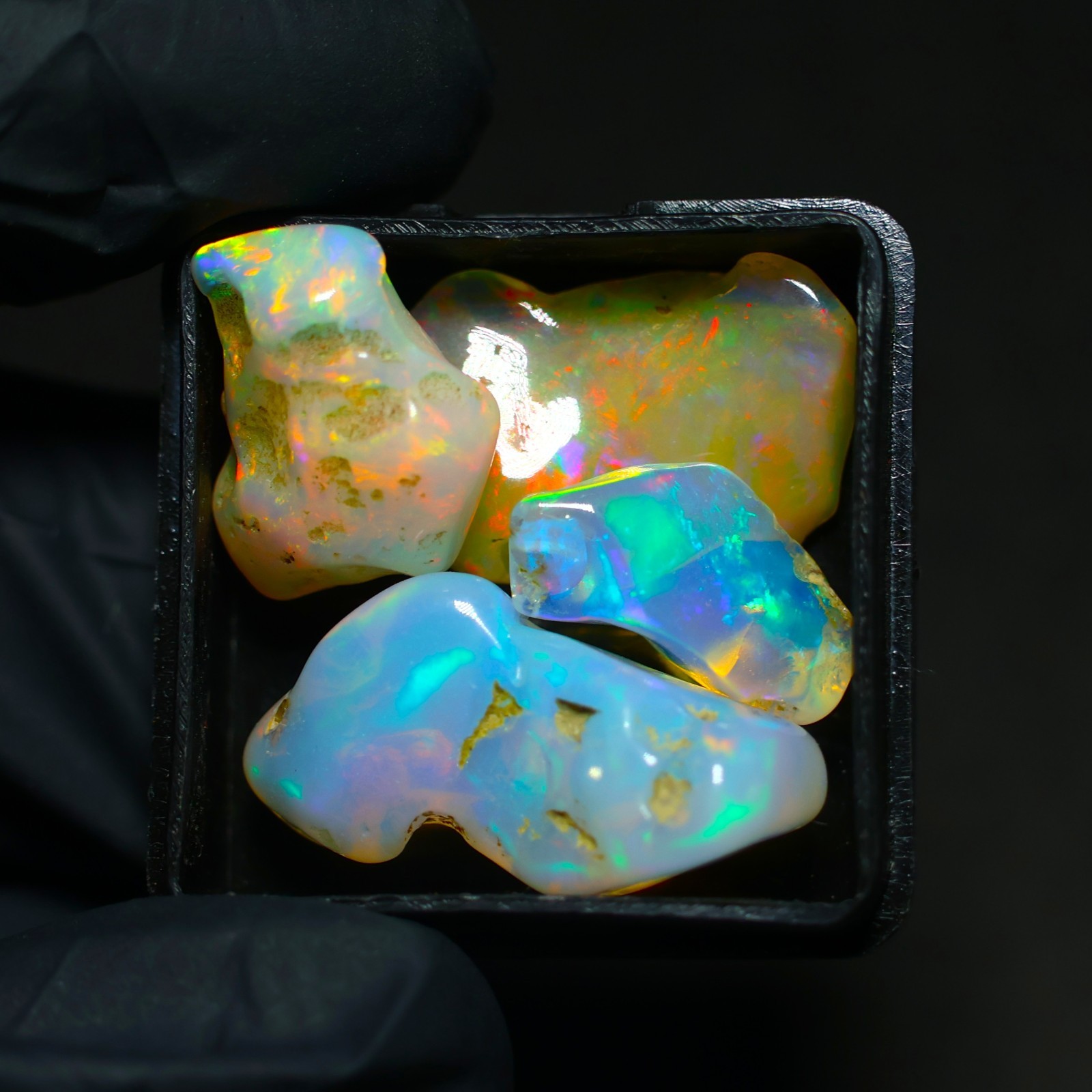 Natural Ethiopian Welo Opal Polished Rough 22.65 Ct | Fire Opal Gemstone | Brigh