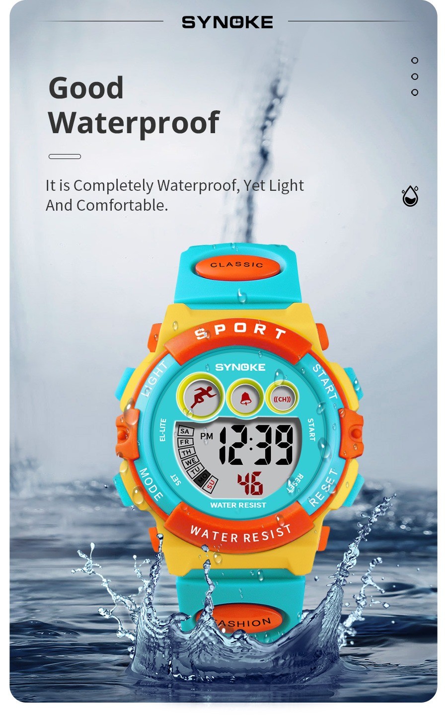 Kids Boys Girls Sport Digital Watch Electronic Waterproof Wrist Watch Child Gift