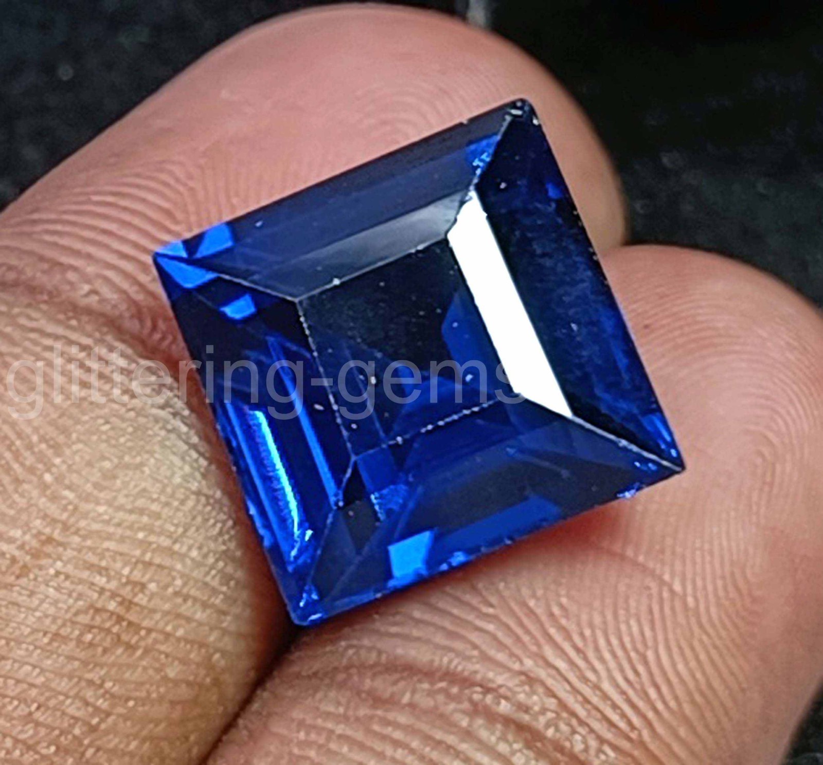 4.05 Carat Natural Blue Sapphire Princess Cut Certified Flawless Gemstone 5ADX
