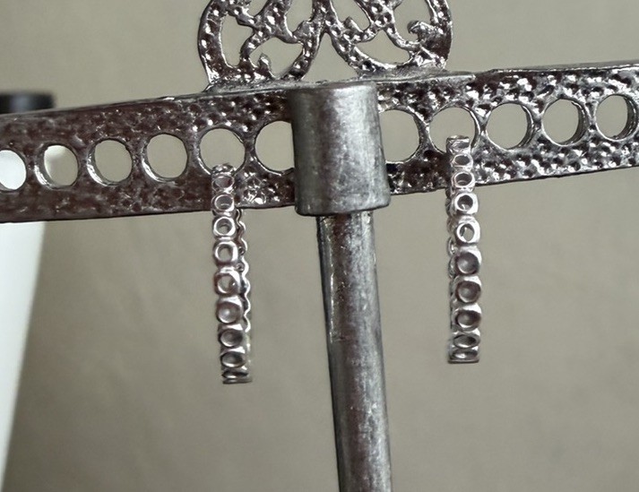 Gabriel & Co. 14K White Gold Diamond Huggies Earrings