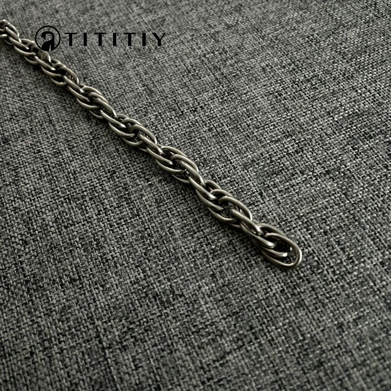 New Pure Titanium Necklace Twisted Shape Width 7mm Be Antiallergic Personality