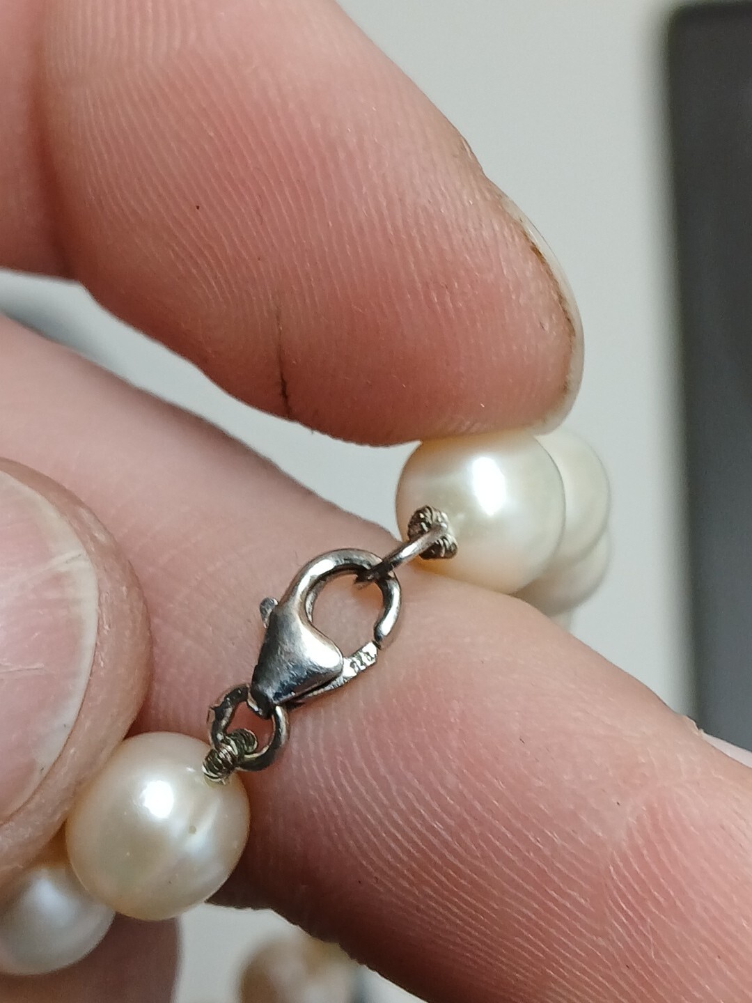 Hand-Made GENUINE * PEARL * BRACELET With 925 Clasp 7.5 Inch Long