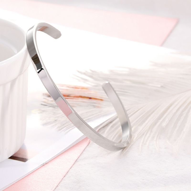 Men’s Fashion Jewelry Gold Silver Or Black Cuff Stainless Steel Bracelet