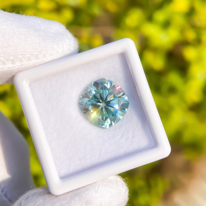 Hot Sale Aqua Blue Multiple Shapes 0.5-5ct Moissanite Stone GRA Certificate VVS1