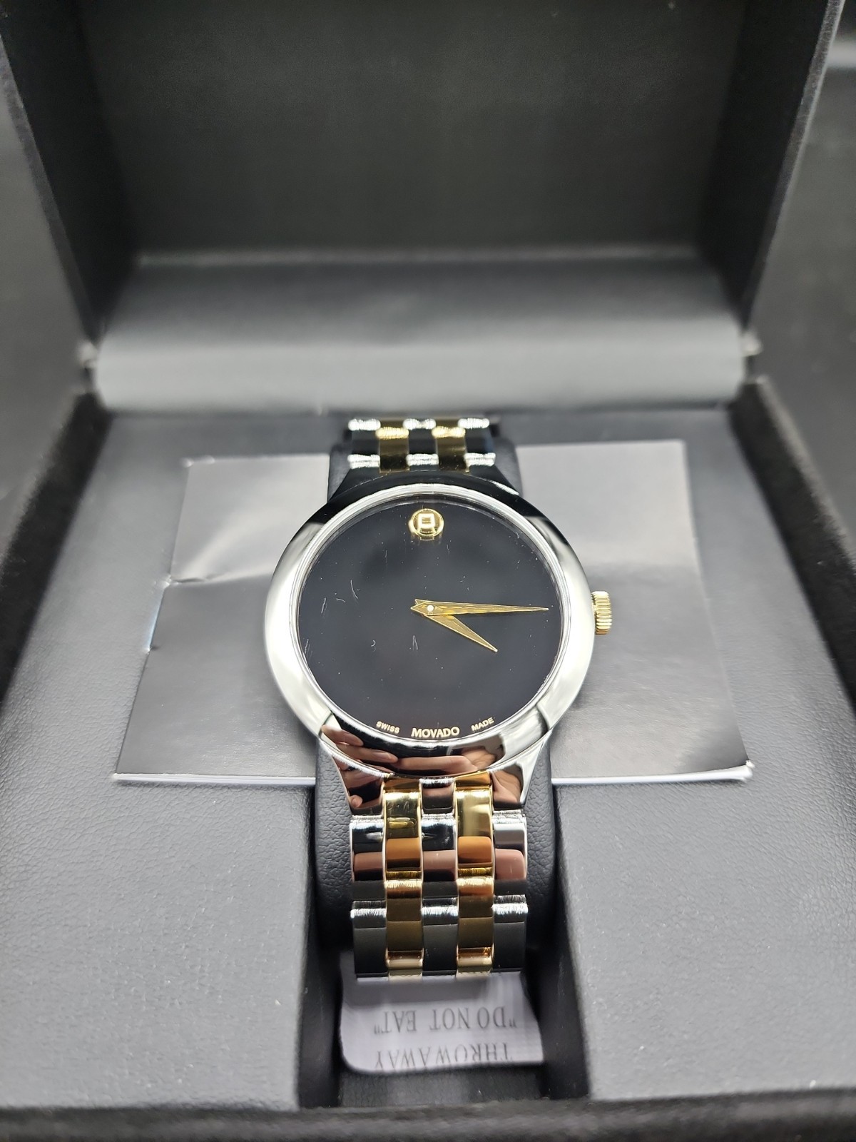 Movado Men’s Veturi Two-Tone Stainless Steel Watch – New In Box & New Battery