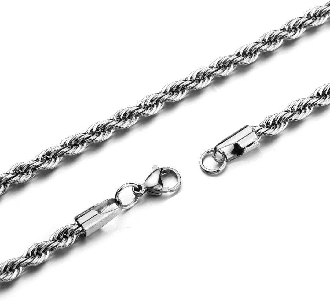 Versatile 8-Inch Twisted Chain Necklace – Unisex Stainless Steel Jewelry for All