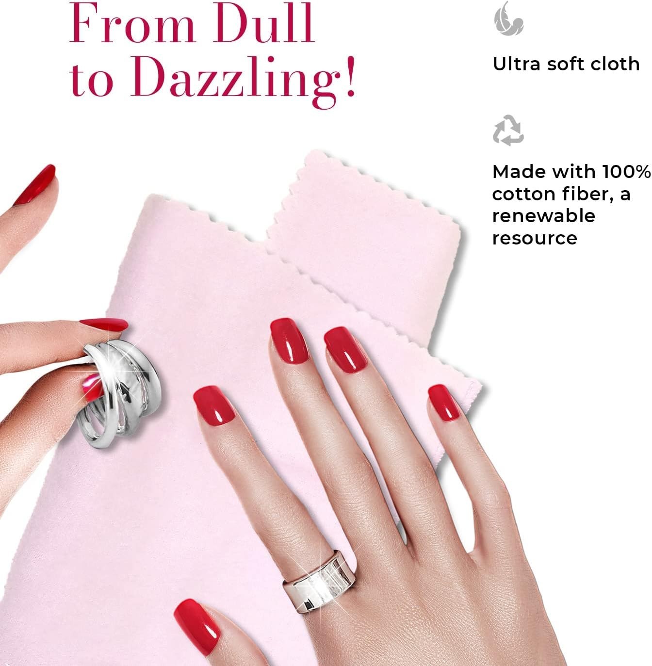 Luxury 14×14 Anti-Tarnish Polishing Cloth for Silver Jewelry – Ultrasoft Care