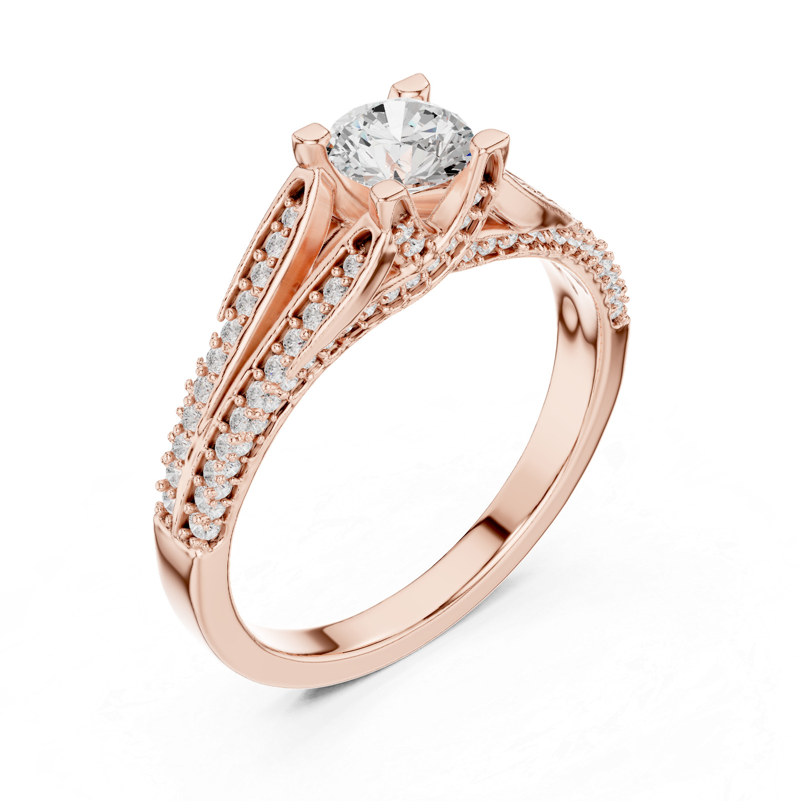 Statement 111pc VVS1/D/Excellent Diamond Proposal Madalyn Ring Gold Over M658