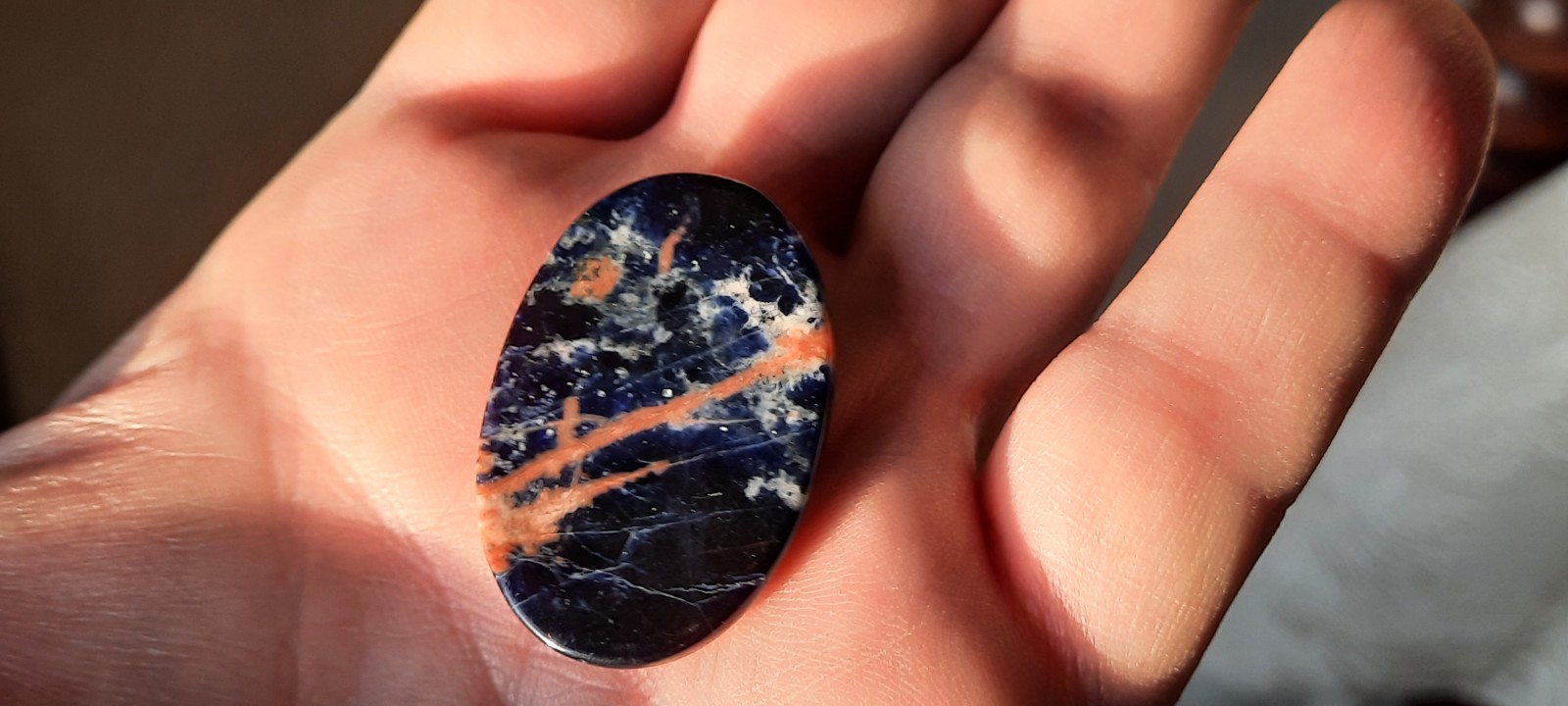 38.10 Ct High Quality Sodalite Oval Cabochon Loose Gemstone 37x25x4 mm