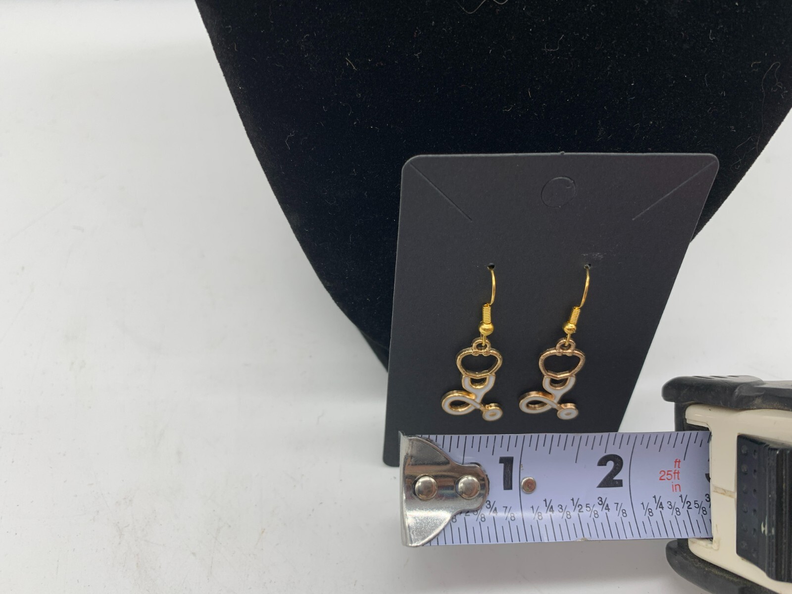 Metal White Stethoscope Earring Set DD01B10147