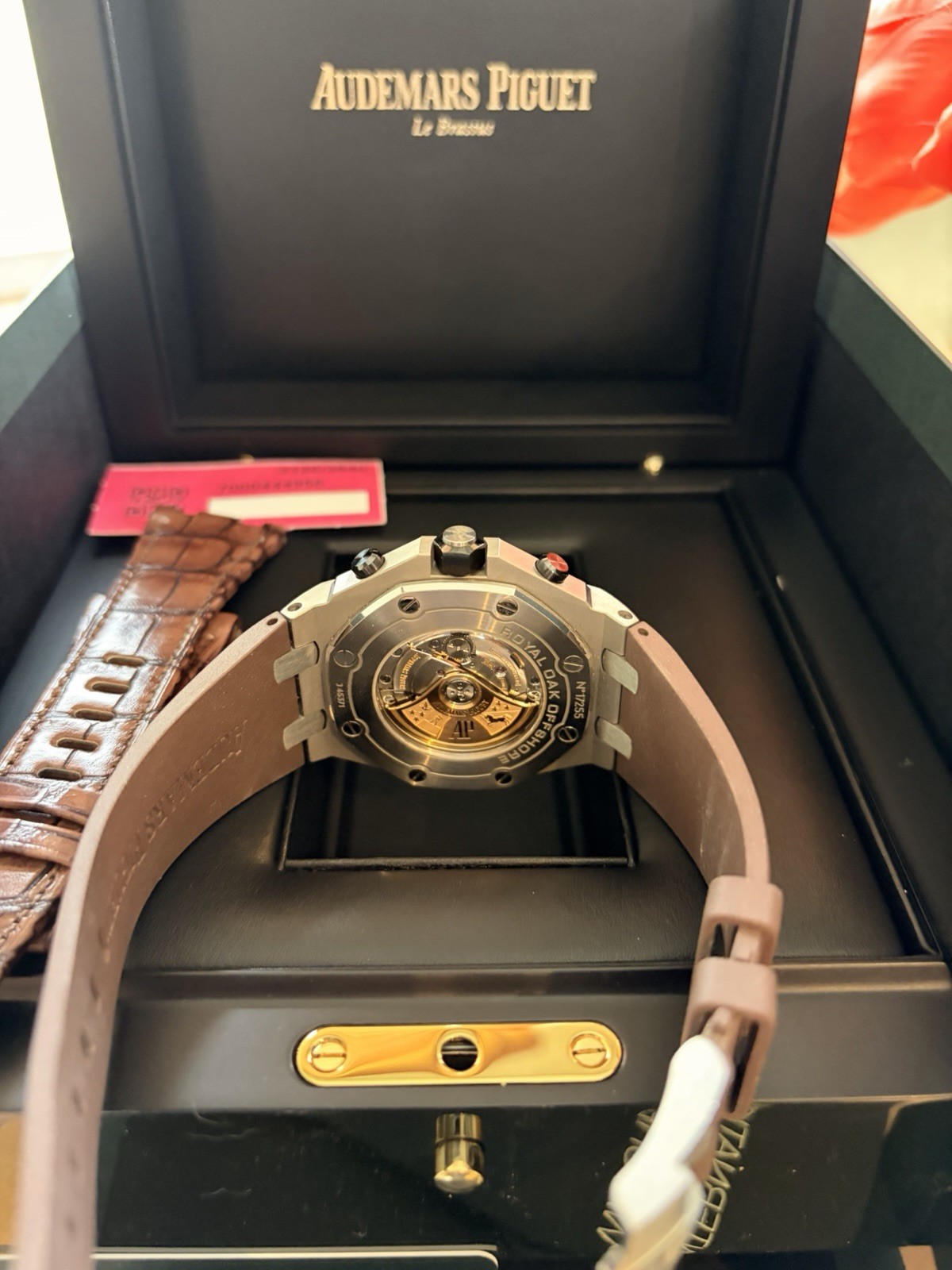 Audemars Piguet Royal Oak Offshore Brown Dial Chrono Date Tachy Box Papers