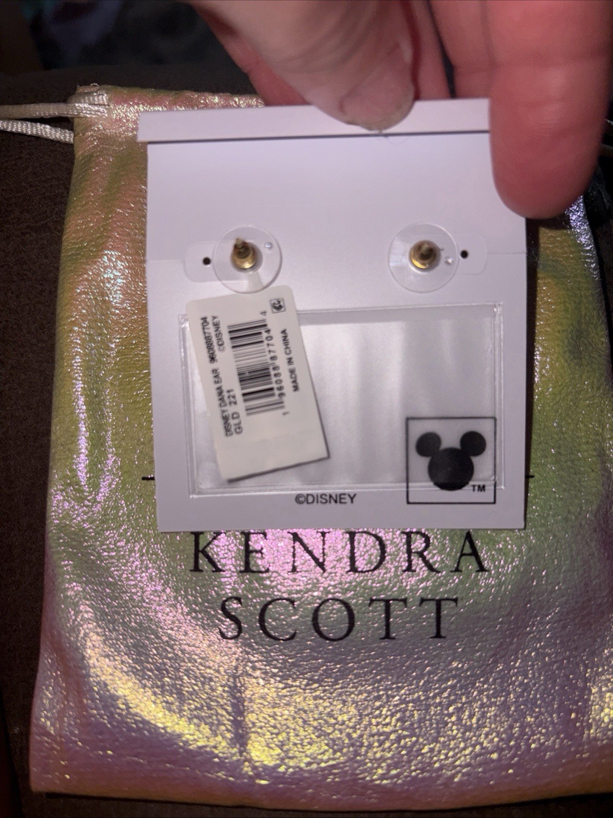 Kendra Scott Disney Dana Earrings in Mauve Mother-of-Pearl
