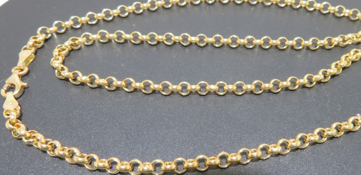 18K YG MILOR O LINK NECKLACE 19″ LONG 3.68 MM THICK 7.00 grams (AI-2646)