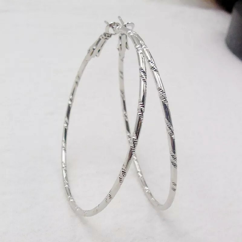 60mm Simple Large Circle Round Big Hoop Earring for Women Fashion Jewelry