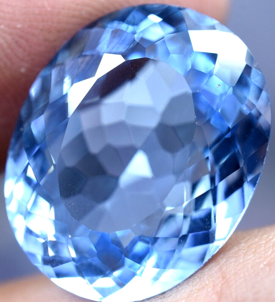 Natural 22.65Ct Namibia Jeremejevite Flawless Certified Oval Cut Loose Gemstone
