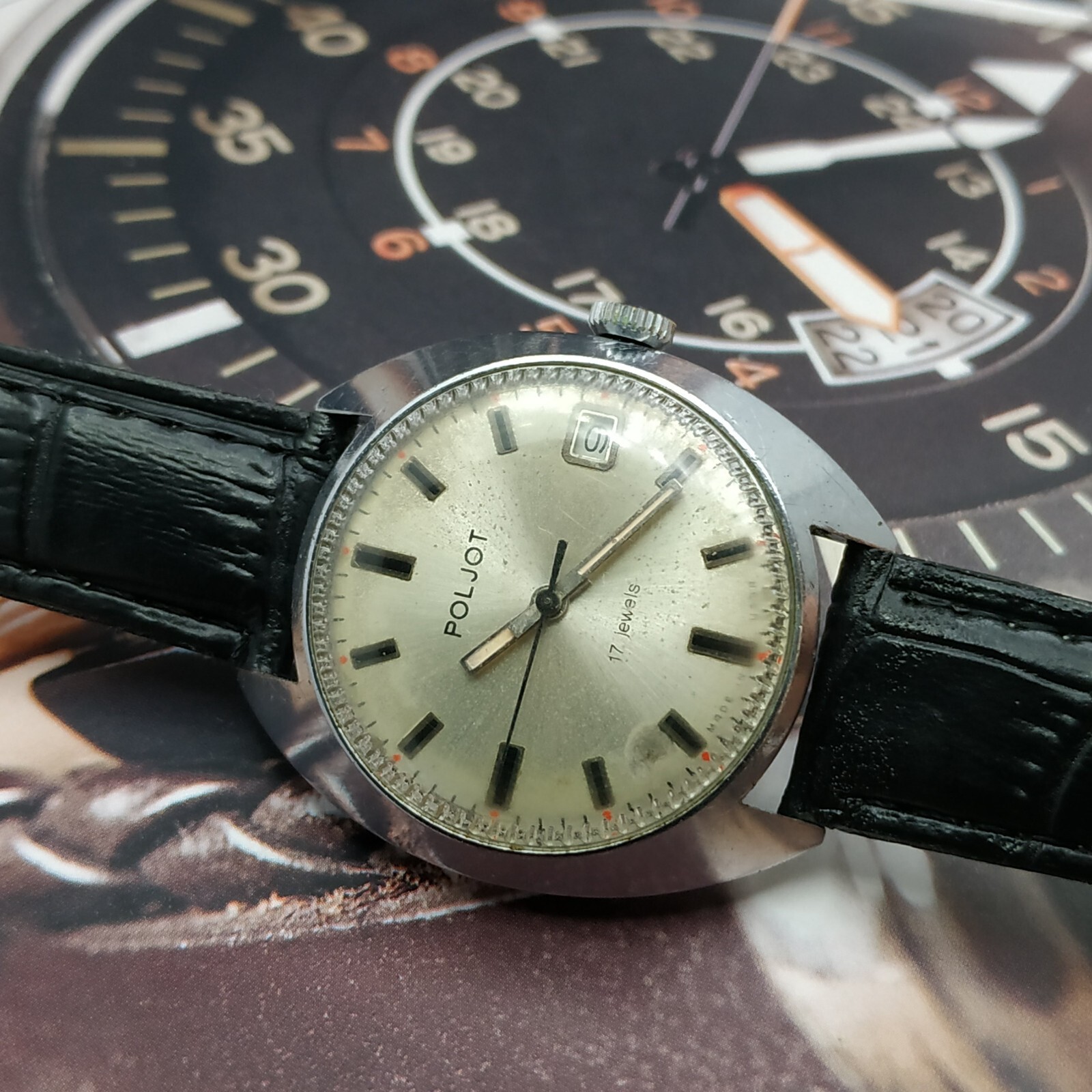 Dress Men’s Watch POLJOT Vintage USSR Mechanical SERVICED Retro Soviet Union ☭
