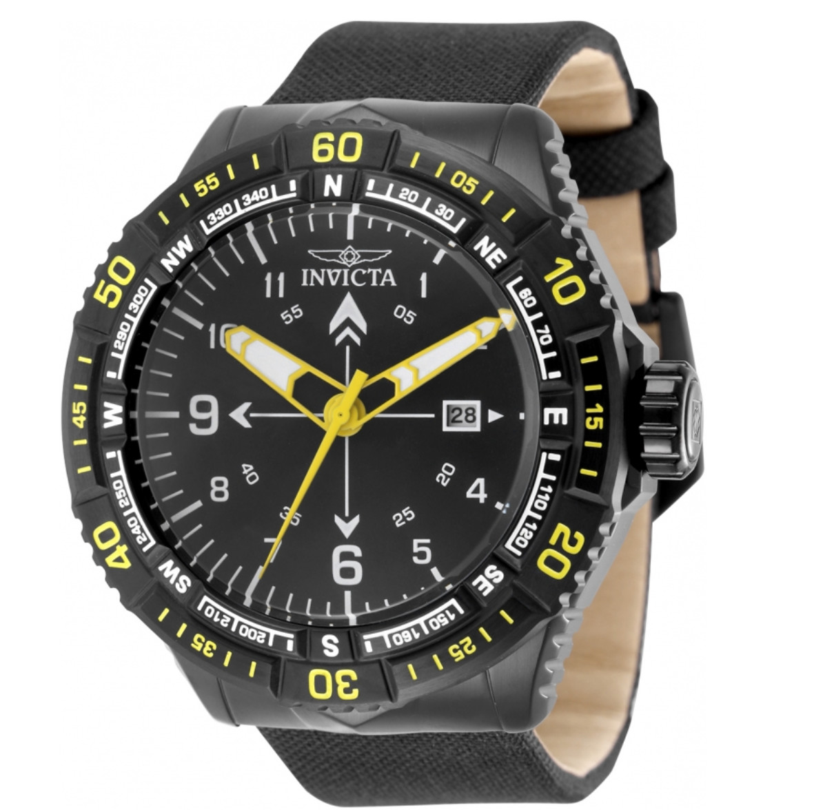 Invicta Coalition Forces Men’s Axis Ranger 49mm Black Compass Bezel Watch 49509
