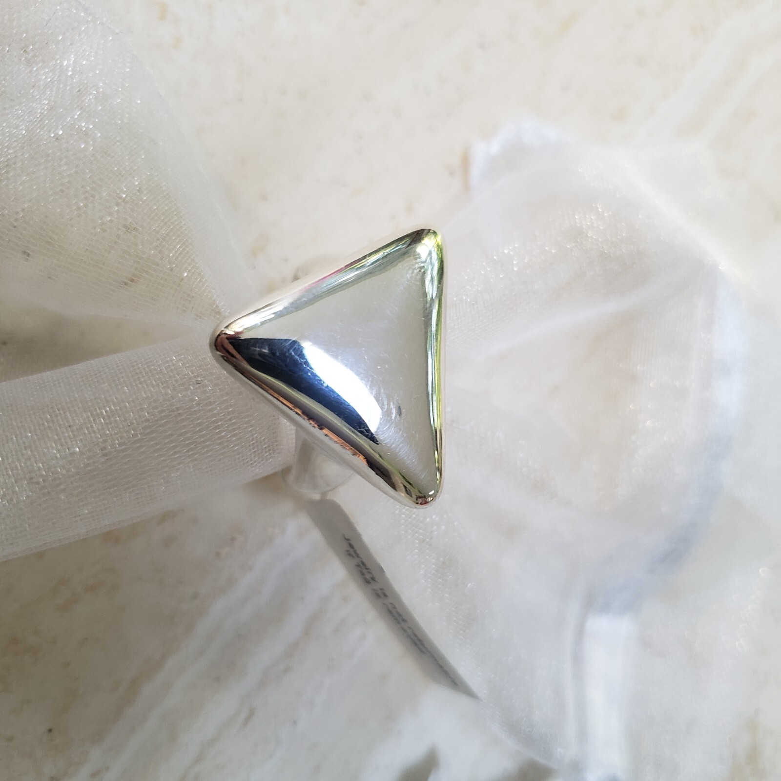 Sterling Silver, 5g Triangular Signet Ring, size R/S, 9 – New with Tag.