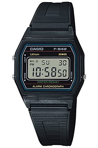 CASIO Watch Casio Collection F-84W-1QJH Men’s Black Waterproof For Daily Life