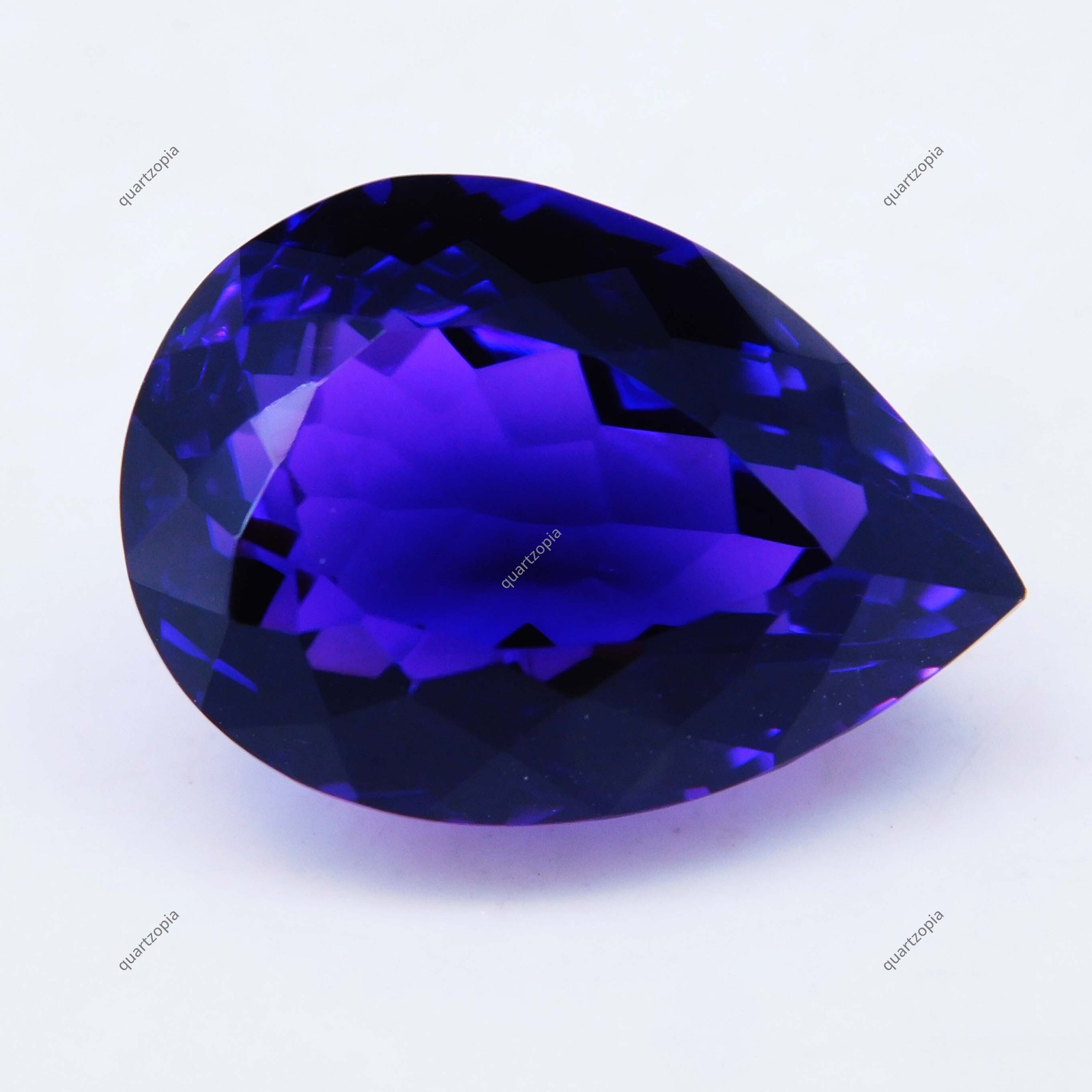 40.55 Ct Natural Purple Amethyst Pear Shape Certified UNHEATED Loose Gemstone