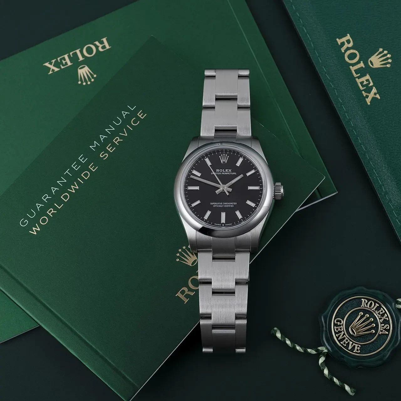 2025 NEW, Never-worn Rolex Oyster Perpetual 31mm Black Dial, Ref. 277200