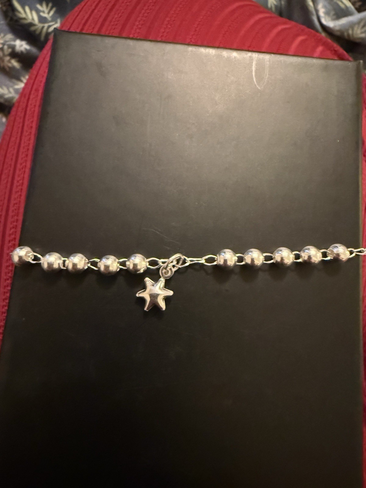 Silver Tone Metal Beaded Cable Chain Necklace with Star Charm Pendant, China