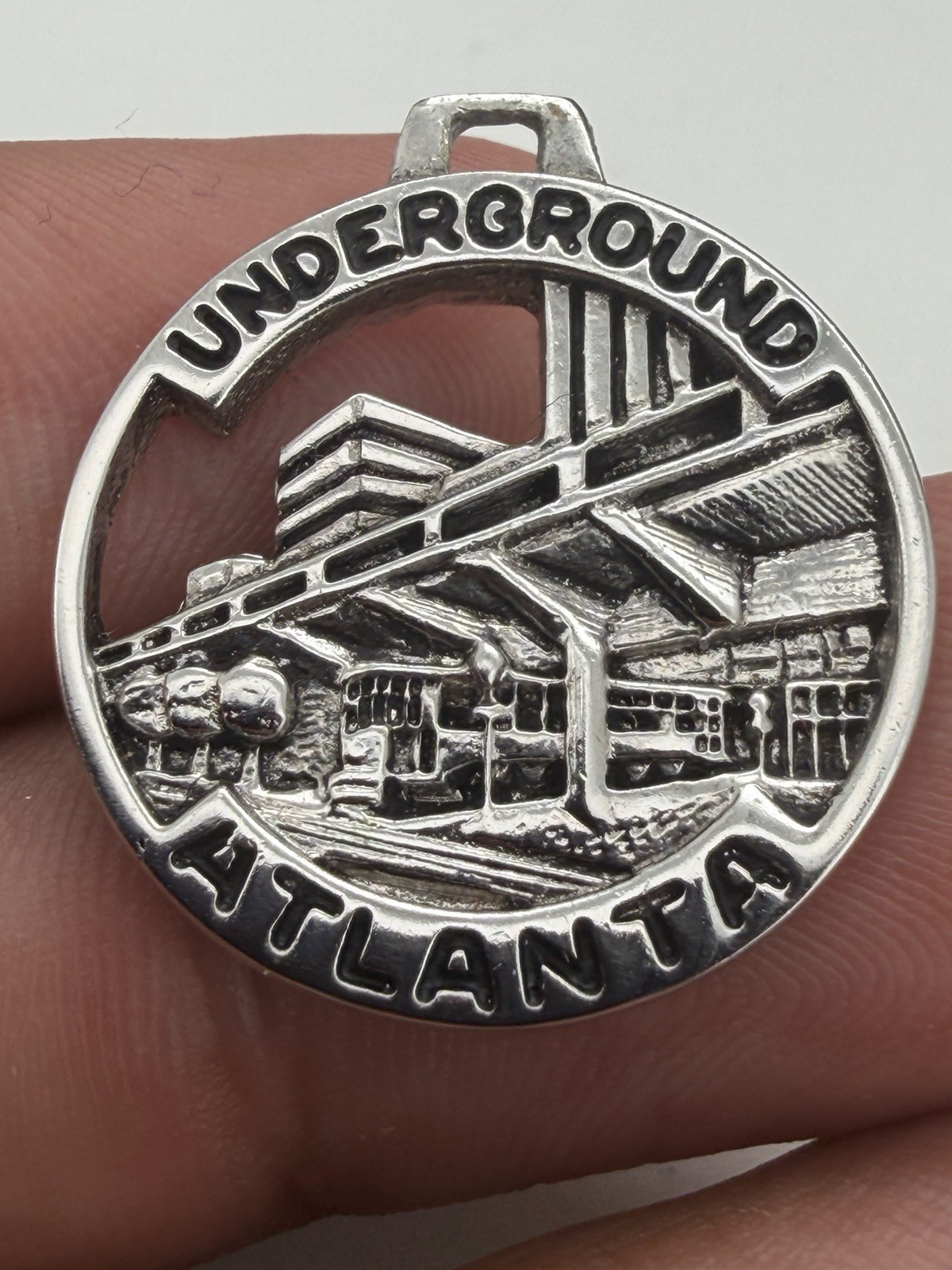 Vintage Underground Atlanta Kinney Sterling Silver Charm Pendant