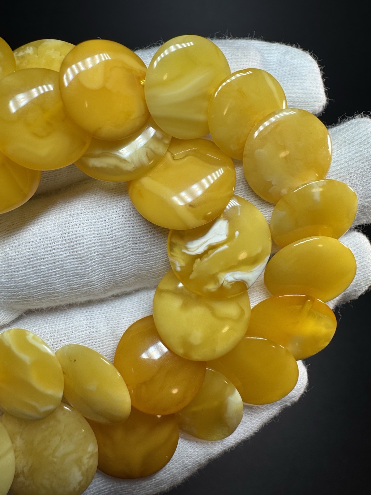 Natural Baltic Amber Necklace Butterscotch Egg Yolk Amber 27.2g 46cm