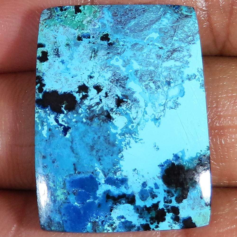 46.35 CT 100% Natural Azurite Cushion Cabochon Azurite Gemstone 24x32x5 mm GW-46