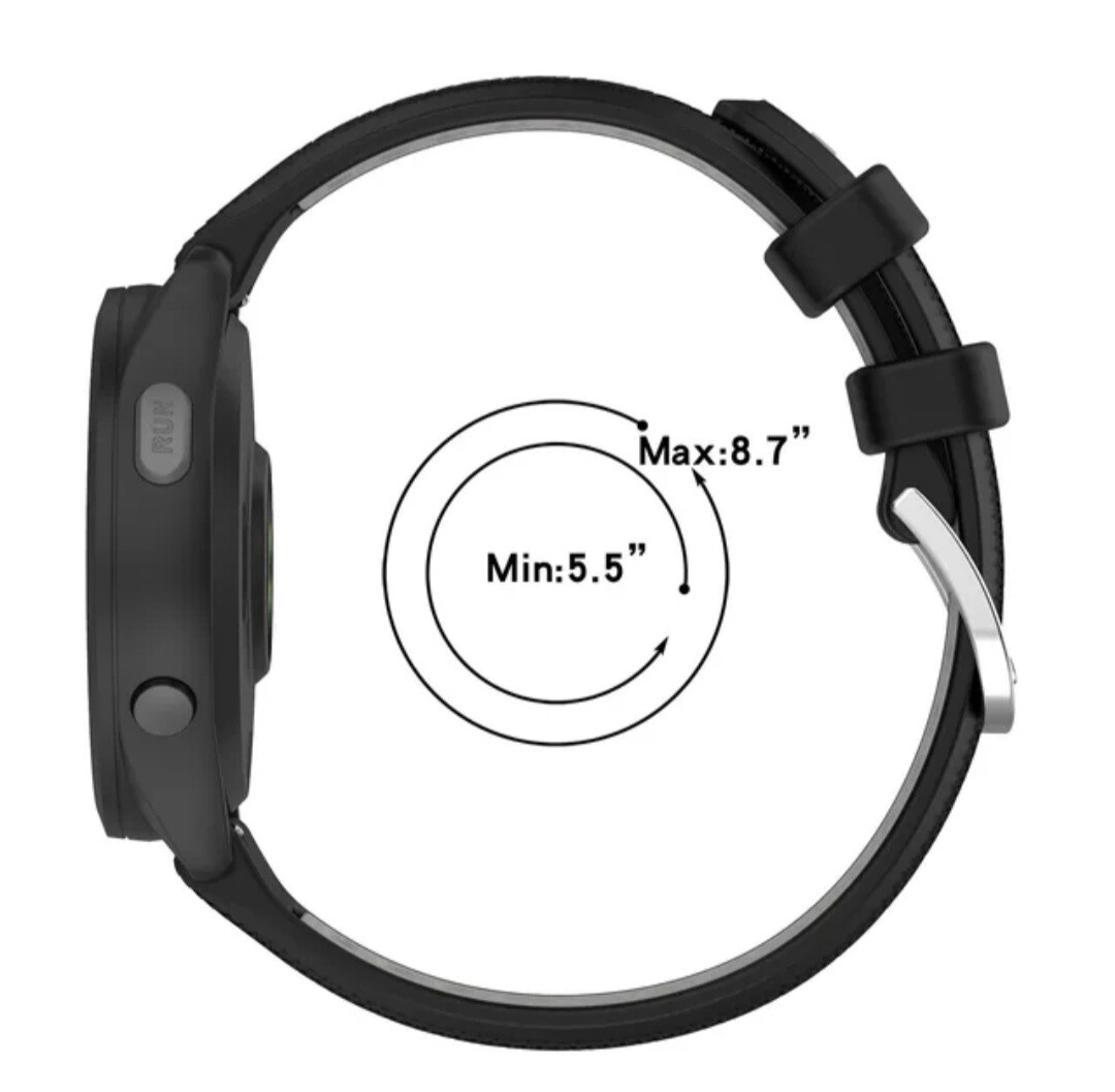 Silicone Sport Band 18mm for Garmin Vivoactive 4s, Venu 3s, 2s, Vivomove 3s