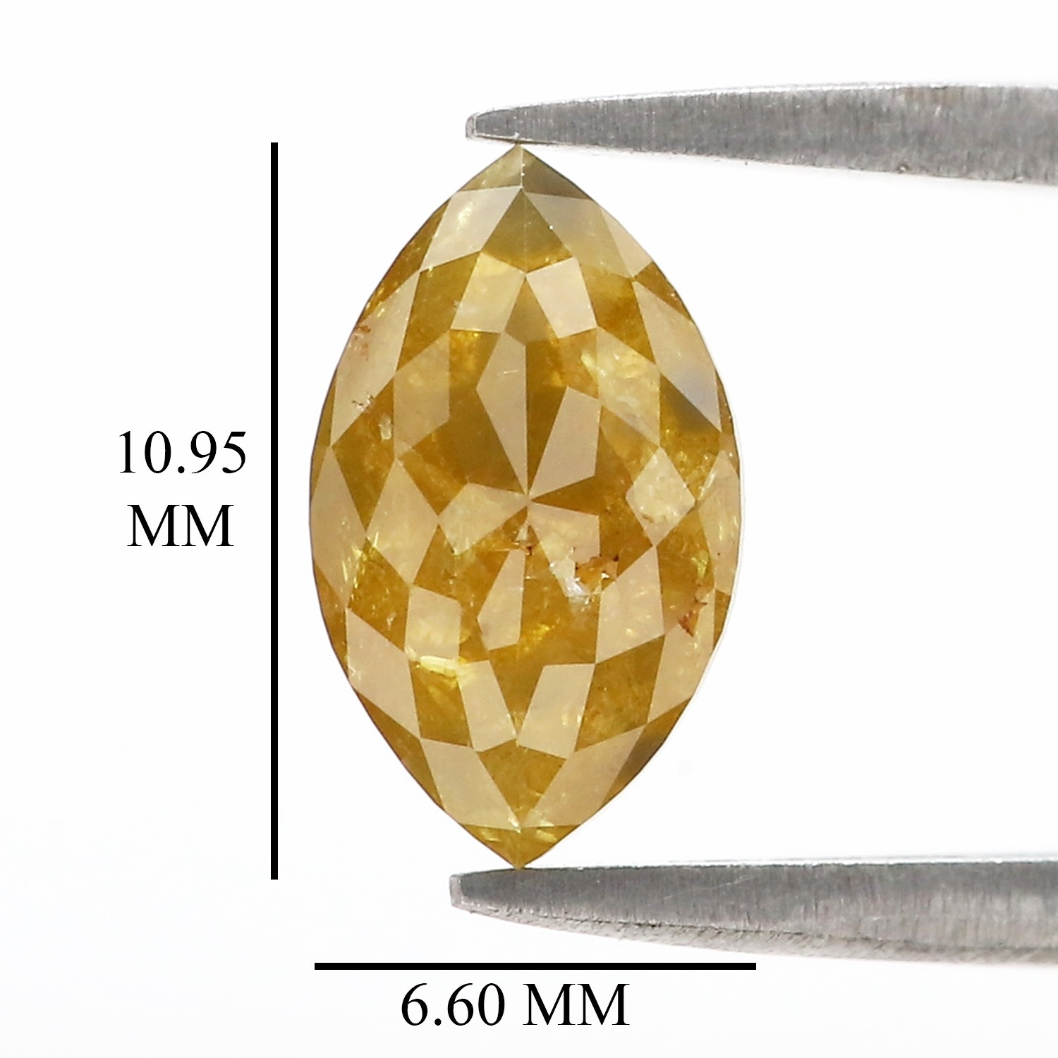 2.03 CT Natural Loose Marquise Shape Diamond 10.95 MM Yellow Color Diamond L3630