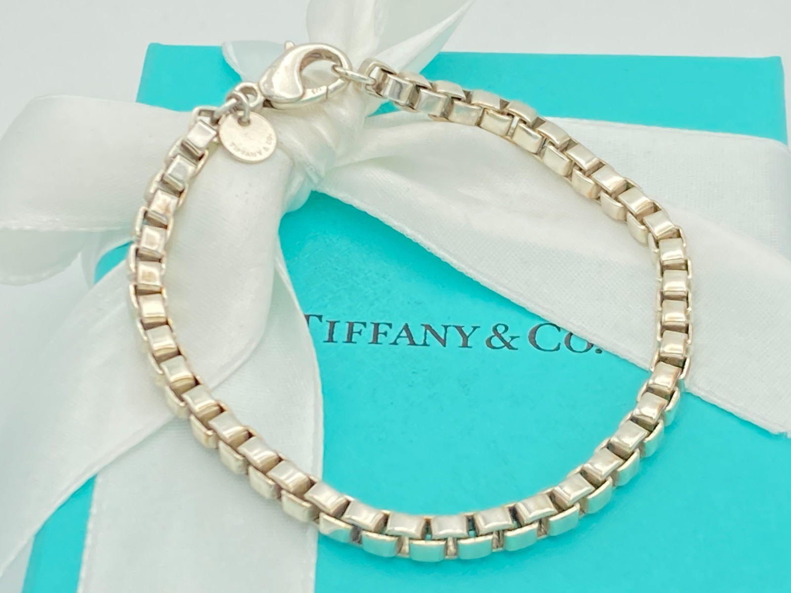 Tiffany & Co. Venetian Link Chain Bracelet 925 Silver 6 3/4″ 15.5g