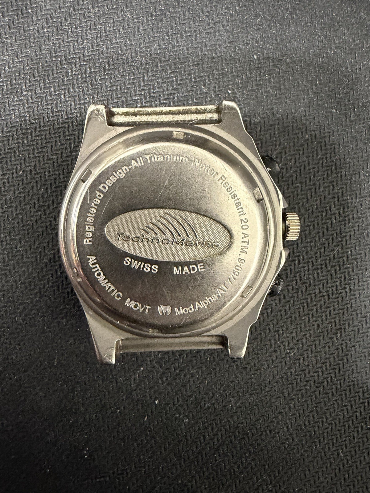 TechnoMarine Alpha Valjoux 7750 Swiss Titanium Automatic Running