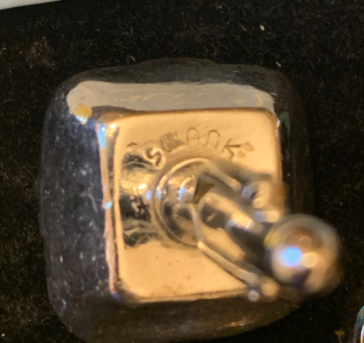 vintage Swank Holographic Taj Mahal cuff links W/Tie Tack