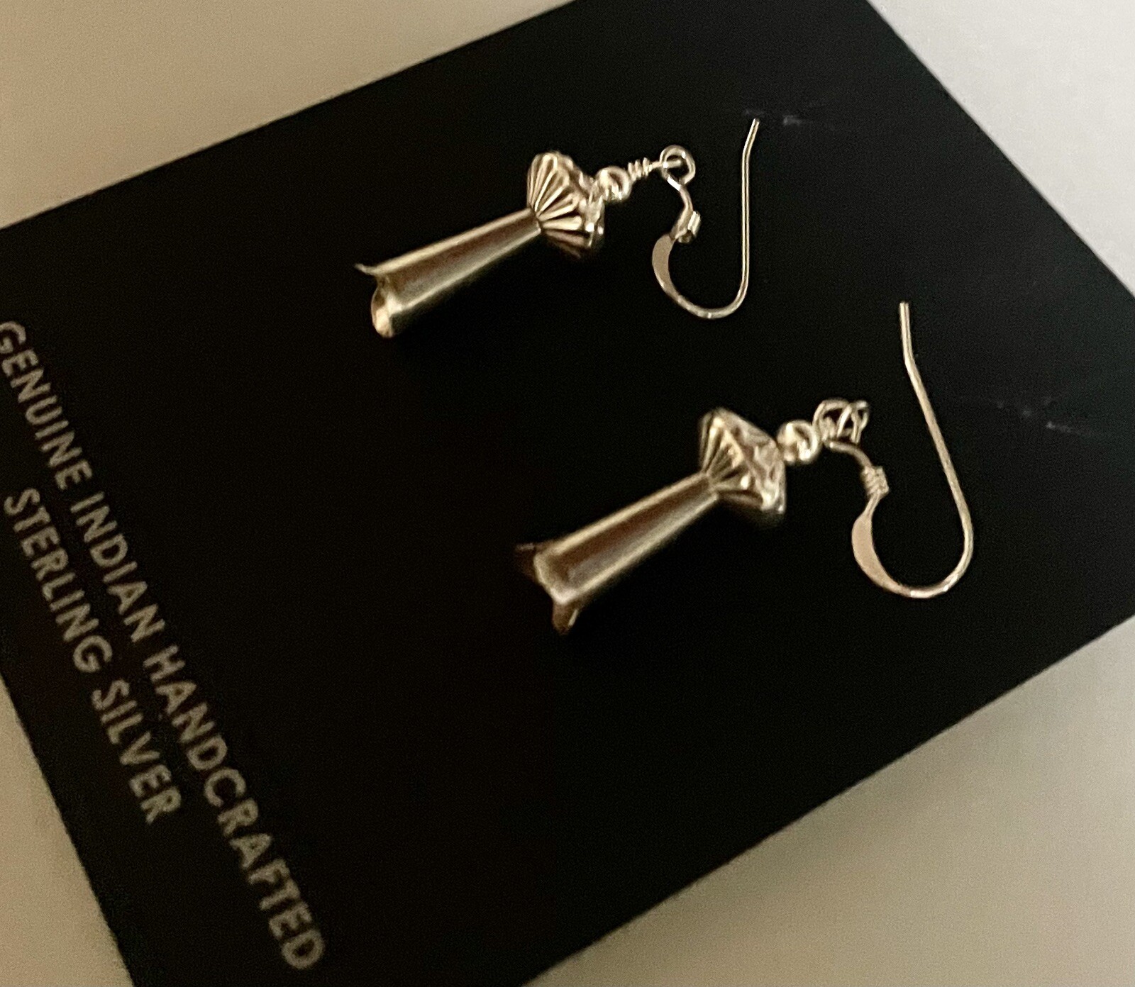 Navajo Sterling Squash Blossom Earrings