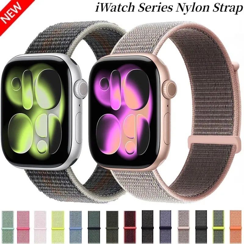 Nylon Sport Band Strap For Apple Watch Series 11 10 9 8 7 6 SE 38/49mm