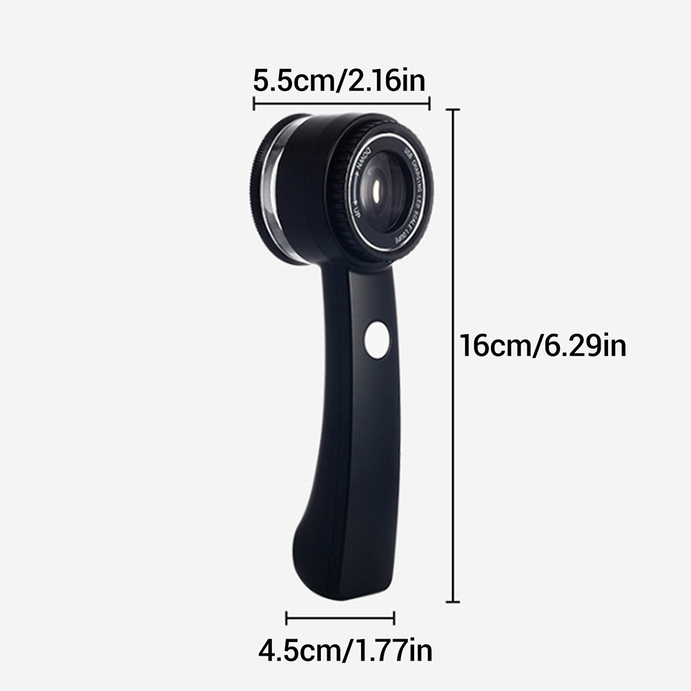 Loupe Magnifier USB-C Rechargeable Magnifying Glass with LED Light,Scale,K9 Lens