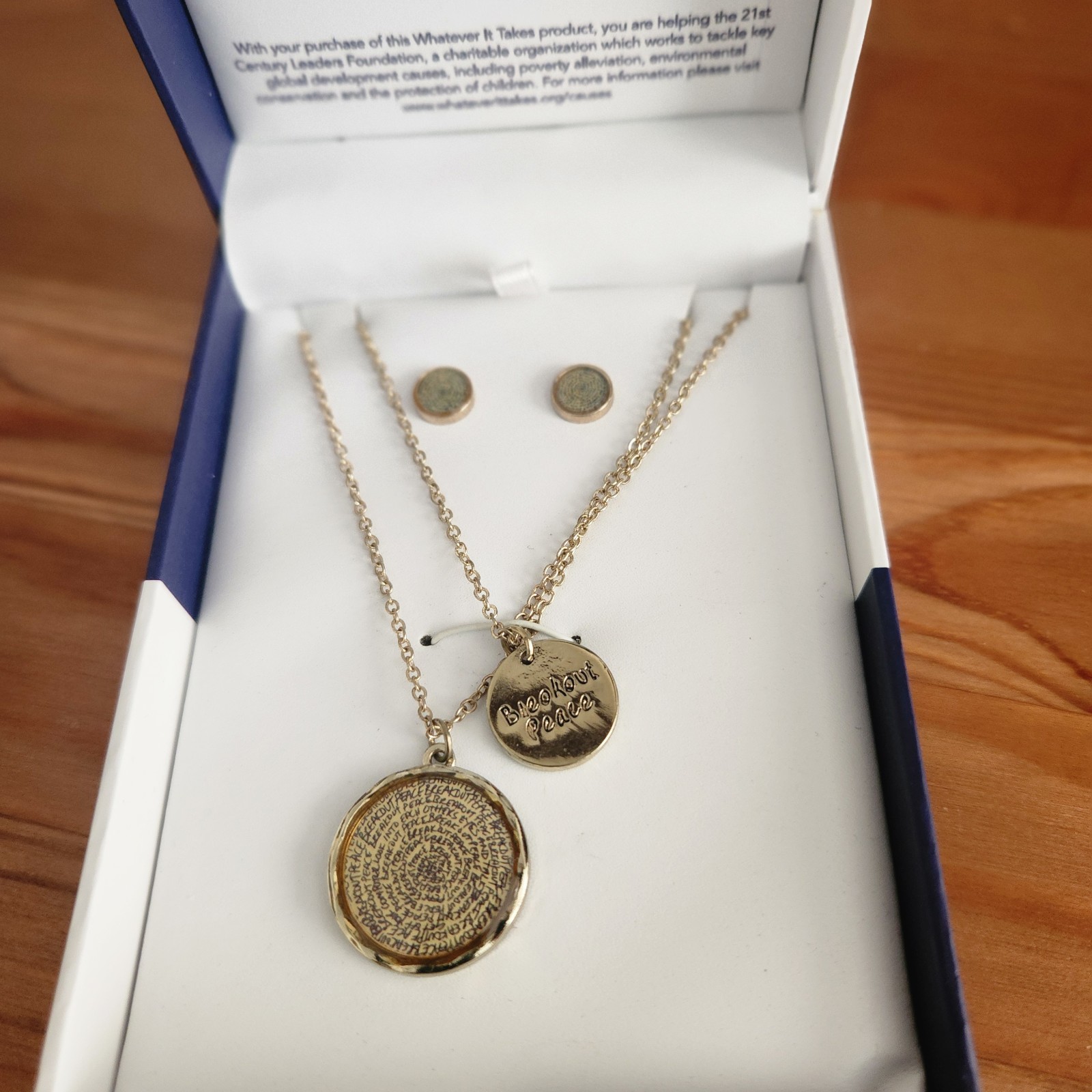 Daniel Craig Whatever It Takes Jewelry Set Earrings Pendant Necklace New in Box