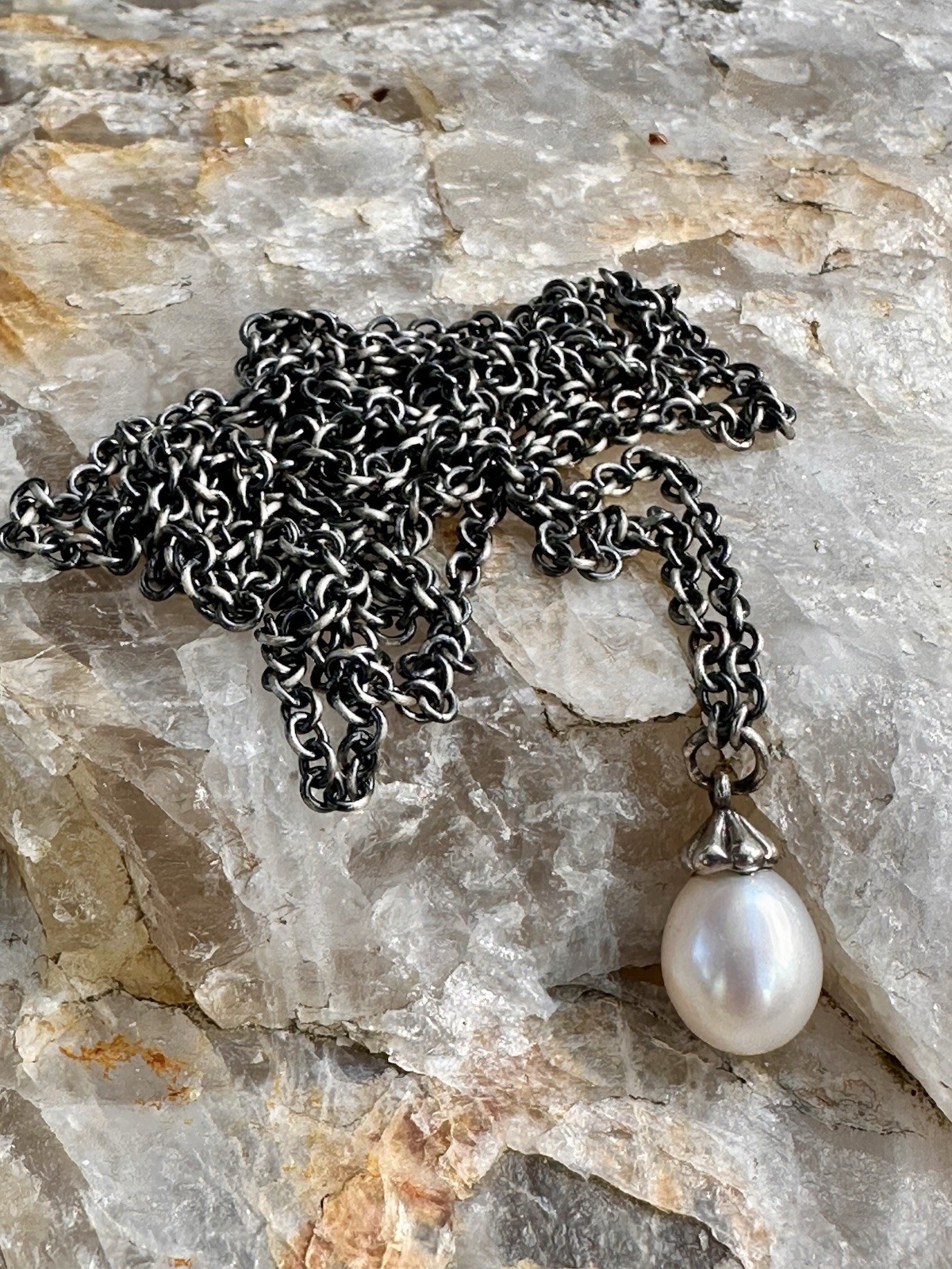 New Old Stock Trollbead Sterling Silver Pearl Fantasy Necklace Choose Length
