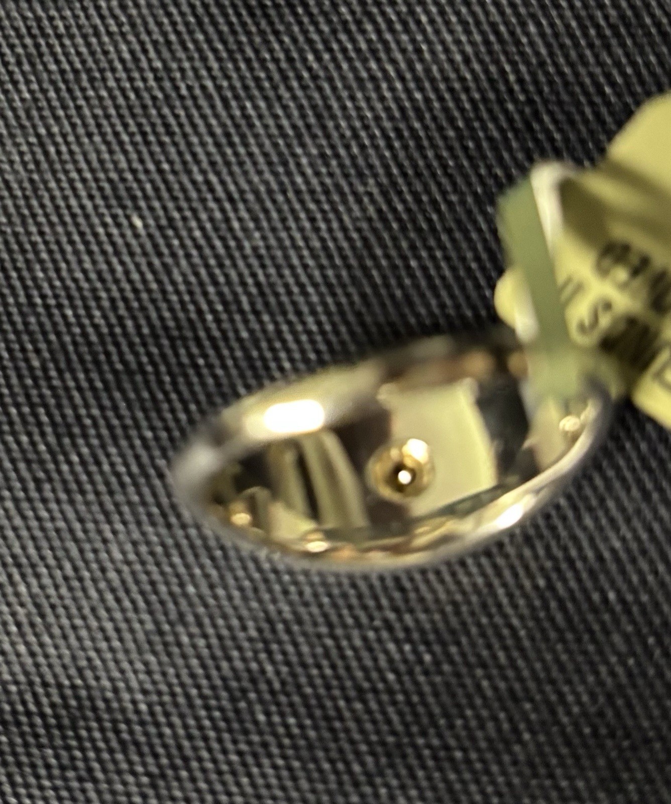 Yellow Diamond VS 1.51ct Cushion Cut 14kt White Gold ,band Gents/ladies Size9.5