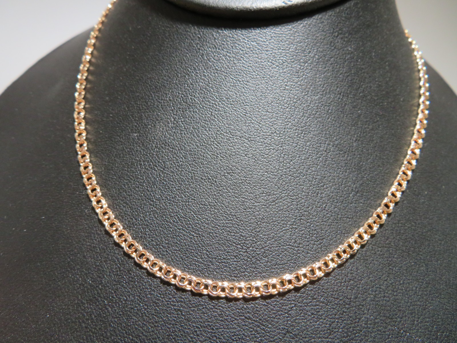 18K ROSE GOLD LINK CHAIN 19″LONG 3.17 MM WIDE 8.65 grams (AI-2732)