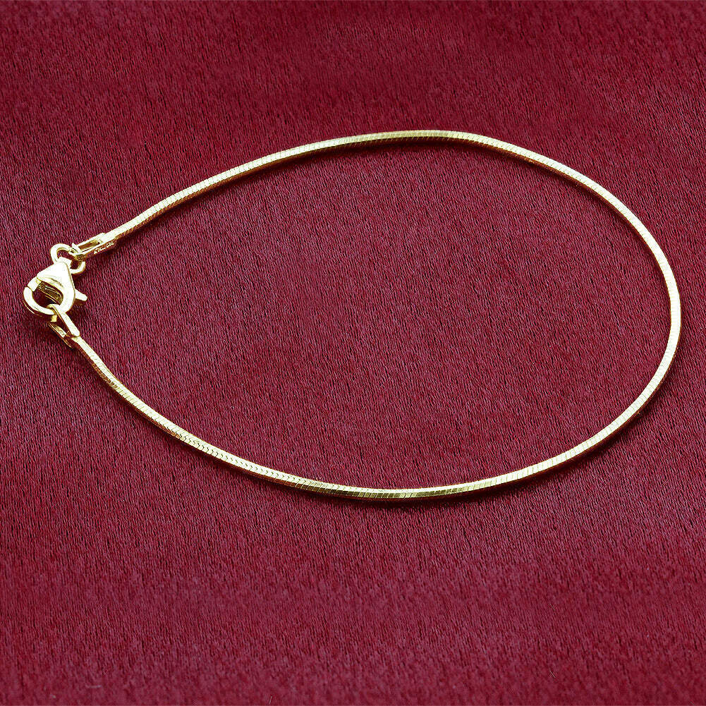 14k Vermeil Diamond-Cut Snake Chain Bracelets (7 – 8 inch Available)