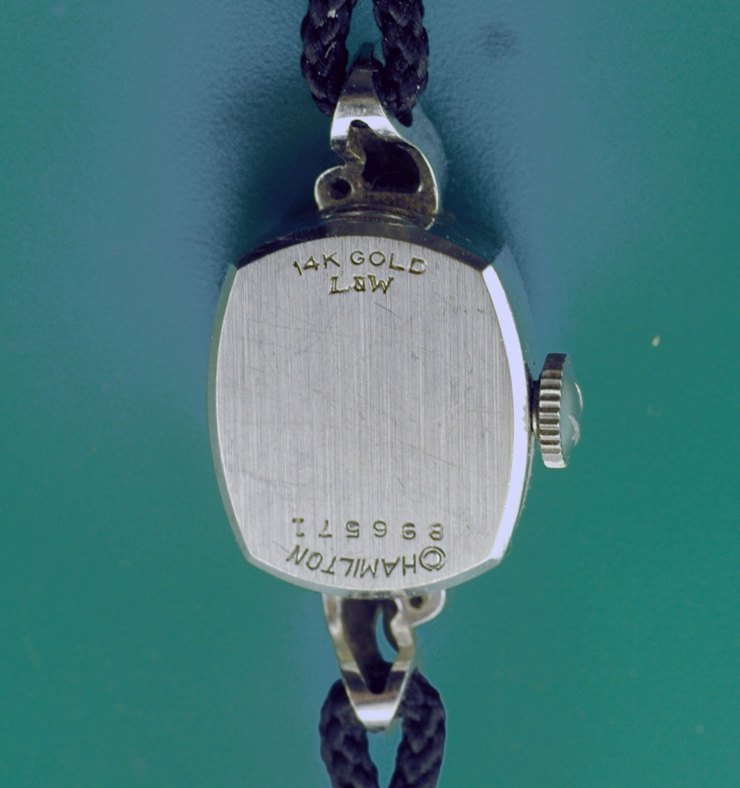 Vintage 1940’s HAMILTON Antique White 14k Gold Diamond Ladies Watch