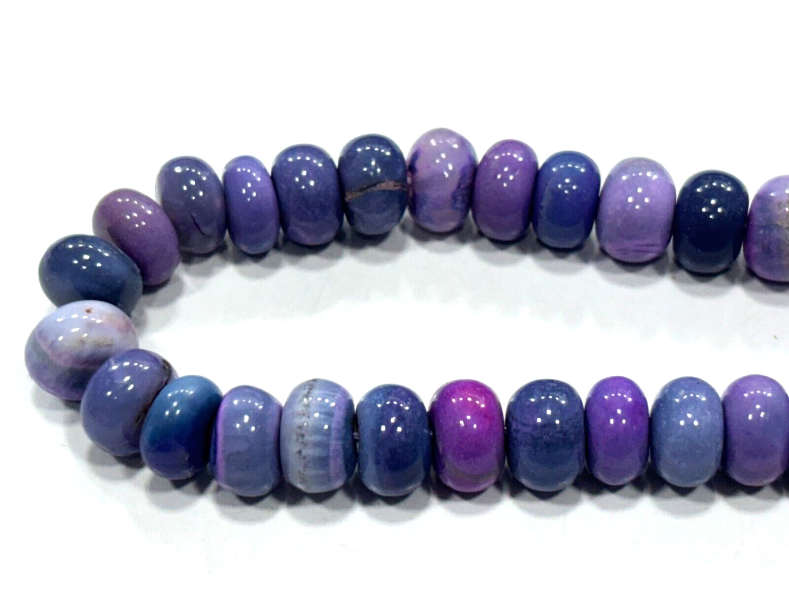 Lavender Opal Roundelle Smooth 8.5-9 mm Gemstone Beads 16 Inch 1 Strands