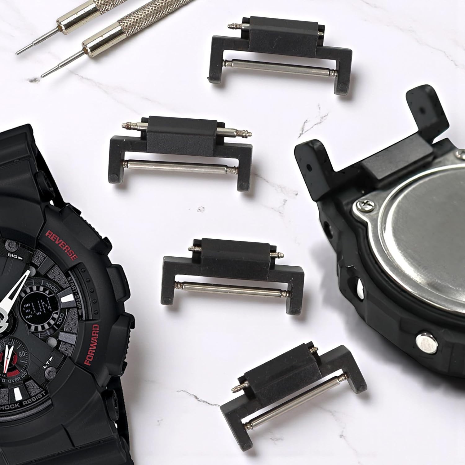 Durable ABS 16mm to 22mm Watch Band Adapter for G Shock GA Models – Easy Install
